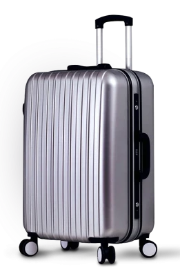Silver Modern Hard Shell Travel Suitcase Luggage Clipart