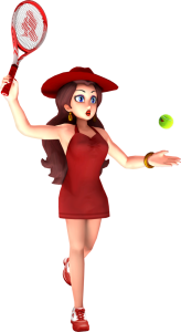 Pauline Mario Tennis Aces Action Character Model Transparent Background