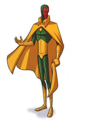 Vision Marvel Comic Superhero Character Illustration Free PNG