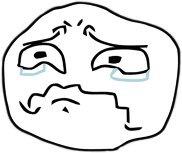 Crying Despair Troll Face Internet Meme Comic Free PNG