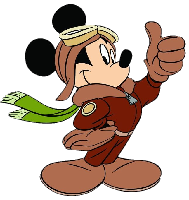 Pilot Mickey Mouse Thumbs Up Transparent Background