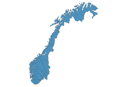 Norway Country Map Outline Clipart