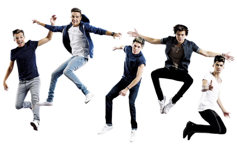 One Direction Band Members Jumping Clipart