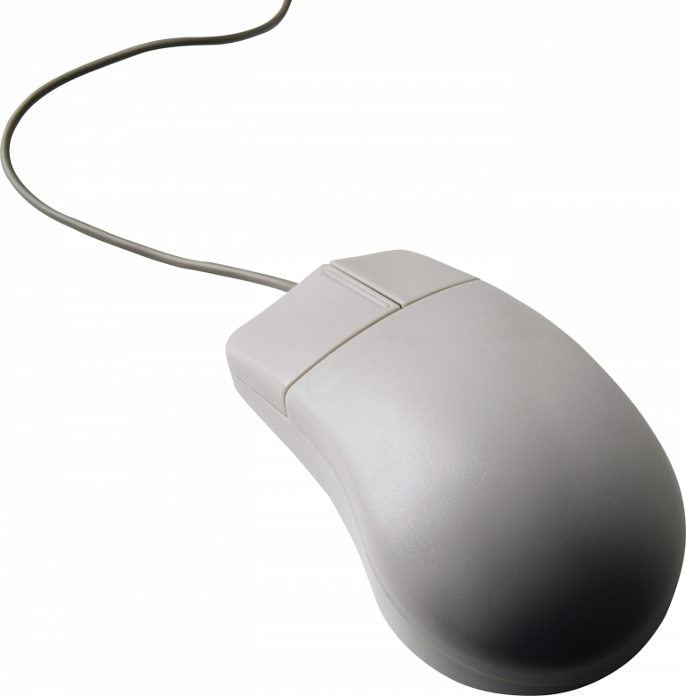 Old Retro Grey Computer Mouse Clipart