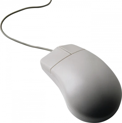 Old Retro Grey Computer Mouse Clipart