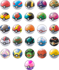 Collection Of Various Pokeballs PNG Image