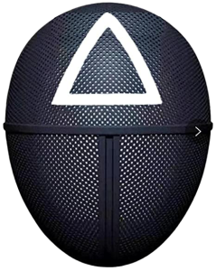 Squid Game Triangle Guard Mask Free PNG