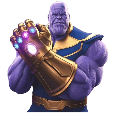 Thanos with Infinity Gauntlet Marvel Free PNG
