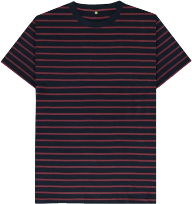 Red and Navy Striped Blank T-Shirt Clipart