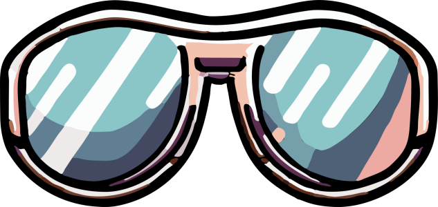 Retro Aviator Sunglasses Illustration Clipart