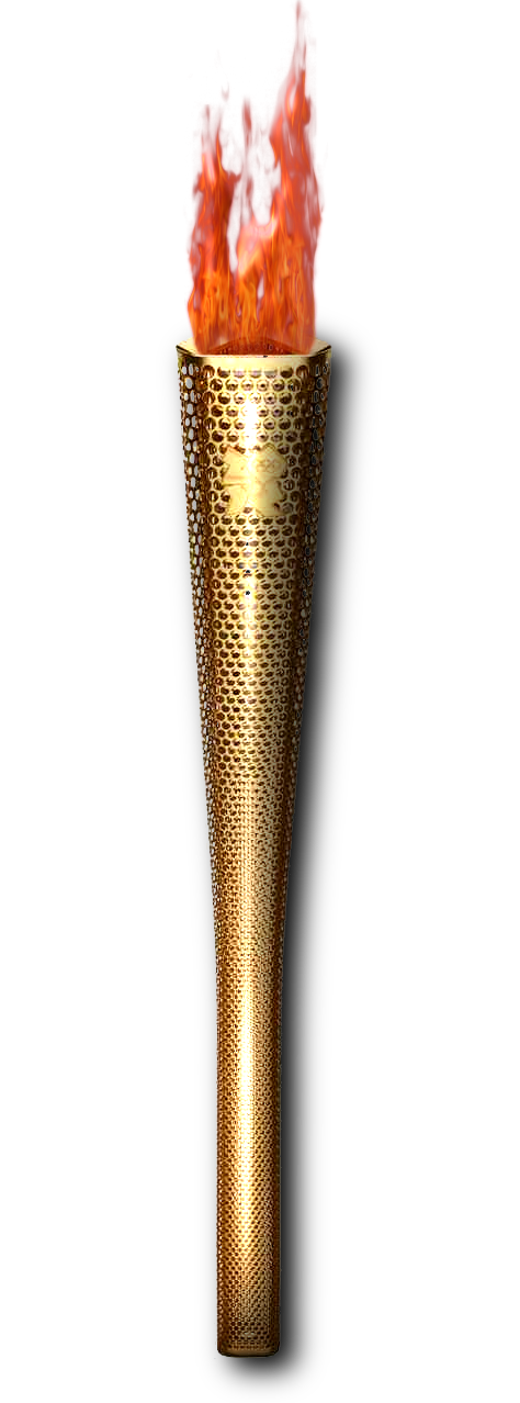 Olympic Torch With Flame Clipart