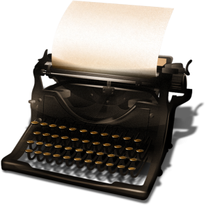 Vintage Black Typewriter Clipart