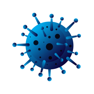 Blue Coronavirus Cell Transparent Background