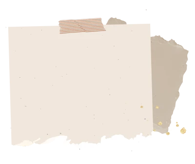 Ripped Paper Note With Tape Free PNG