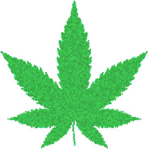 Green Marijuana Leaf Triangles Clipart