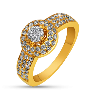 Gold Diamond Ring Transparent Background