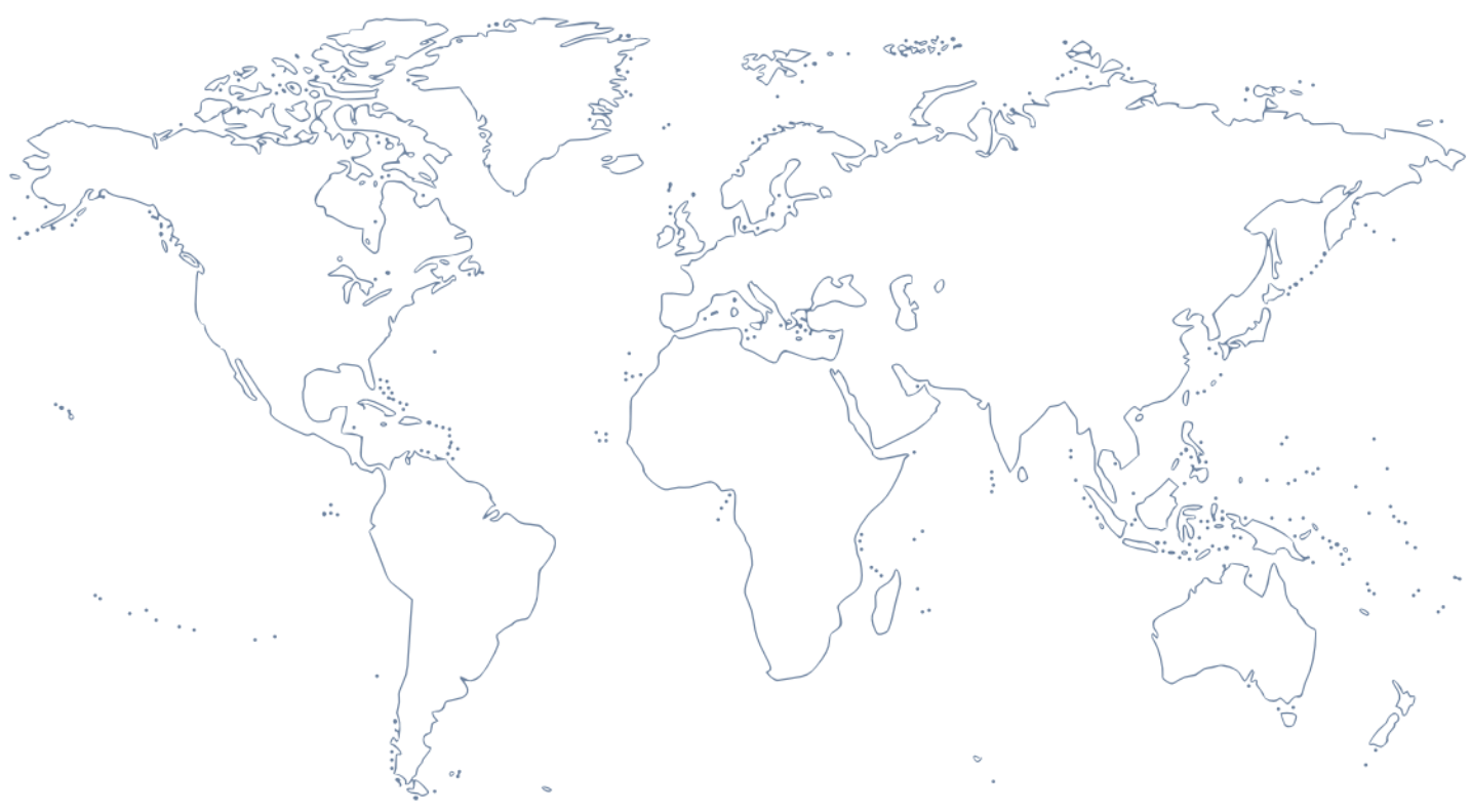 World Map Outline Vector Clipart