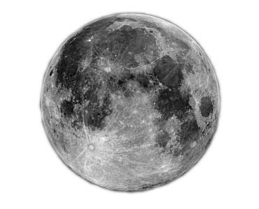 Full Moon Astronomy Realistic Transparent Background