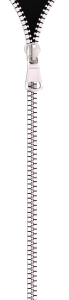 Metal Zipper Half Open PNG Image