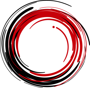Red And Black Abstract Swirl Design Free PNG