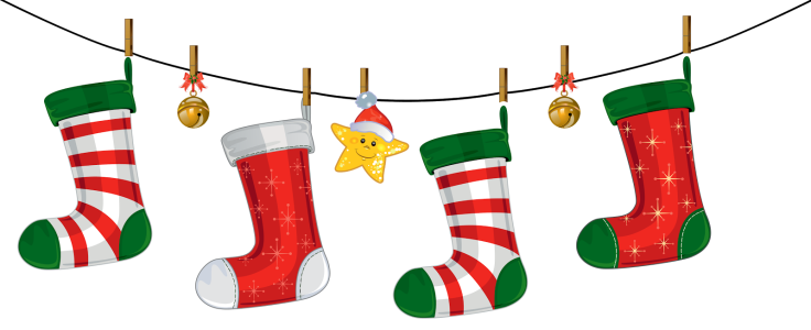 Christmas Stockings Hanging Free PNG