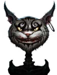 Creepy Cheshire Cat Illustration Free PNG