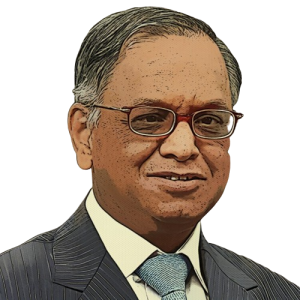 Narayana Murthy Portrait Illustration Free PNG