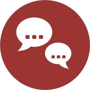 Maroon Chat Bubbles Communication Icon Free PNG