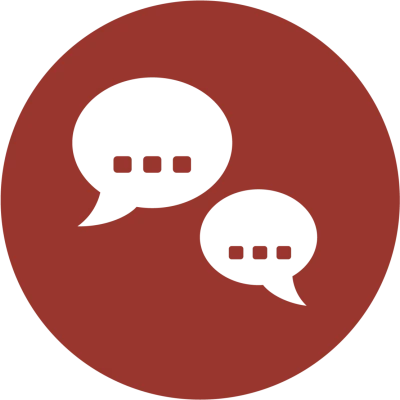 Maroon Chat Bubbles Communication Icon Free PNG
