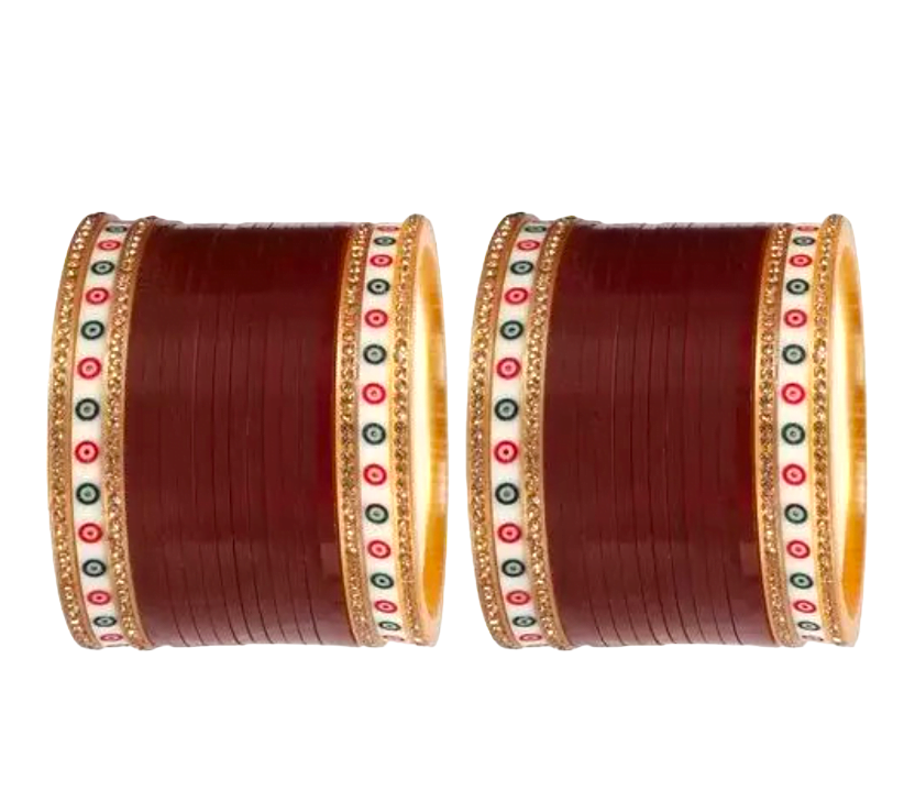 Maroon Indian Wedding Chura Bangle Set