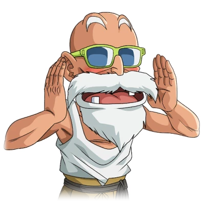 Master Roshi Calling Expression PNG