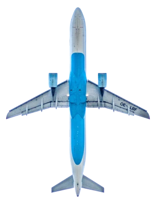 Blue Commercial Airplane PNG
