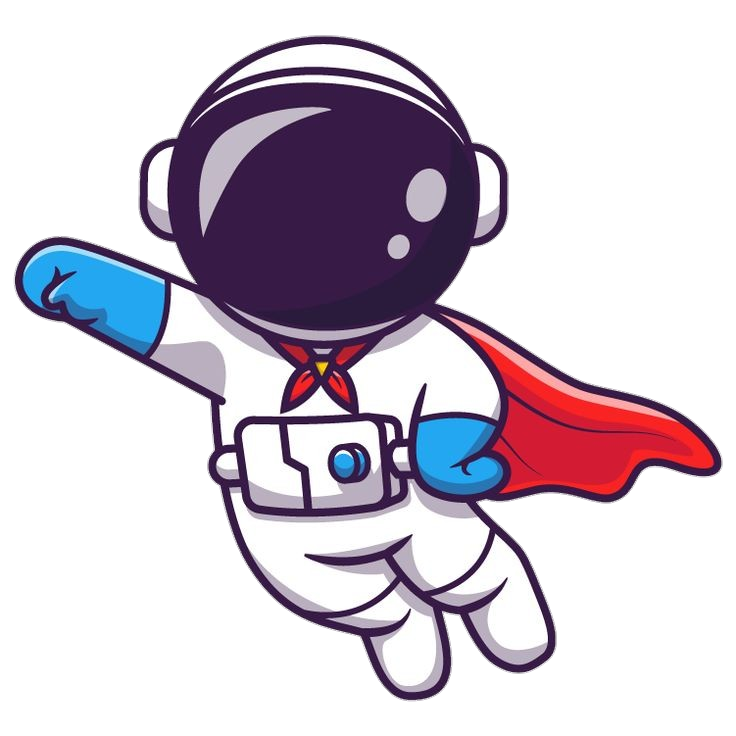 Flying Astronaut Superhero PNG