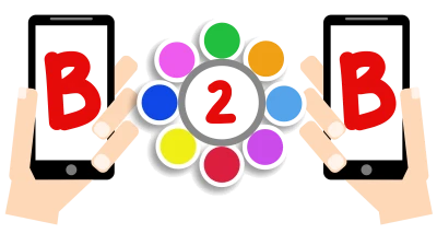 B2B Mobile Marketing Concept PNG