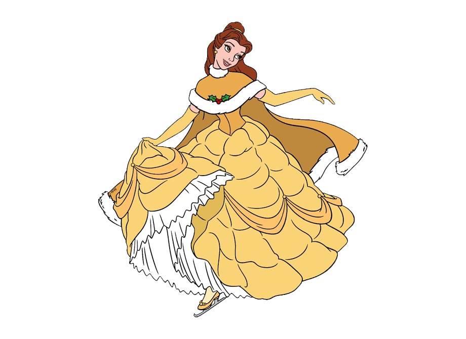 Belle in Yellow Dress PNG