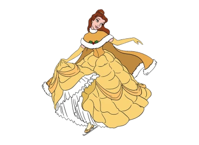 Belle in Yellow Dress PNG