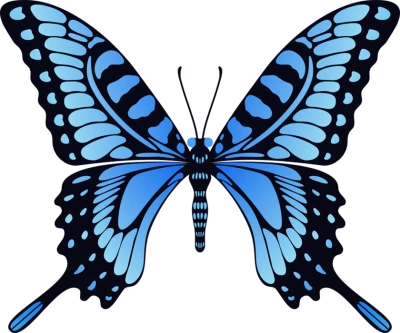 Swallowtail Blue Butterfly PNG