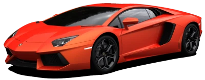 Free Orange Lamborghini Car PNG