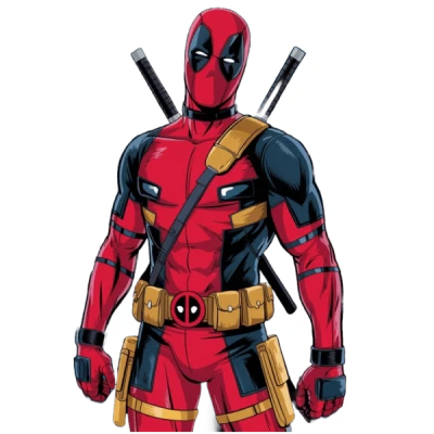 Free Deadpool Standing Comic PNG