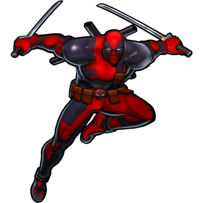 Free Deadpool Leaping Action PNG