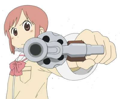 Anime Girl Pointing Gun Transparent Background