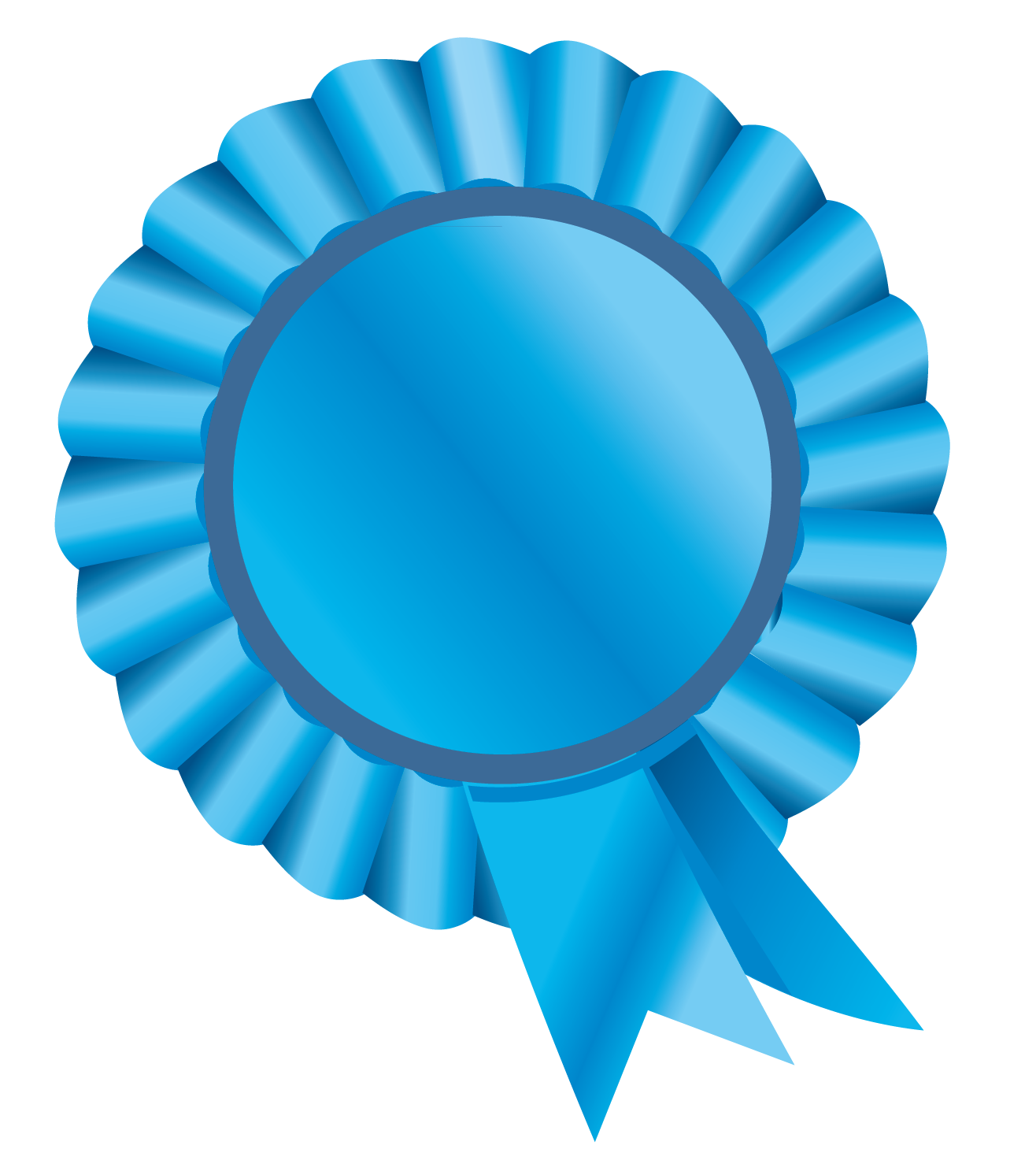 Blue Ribbon Rosette Award Clipart