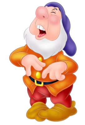 Sneezy Dwarf Cartoon Character Clipart