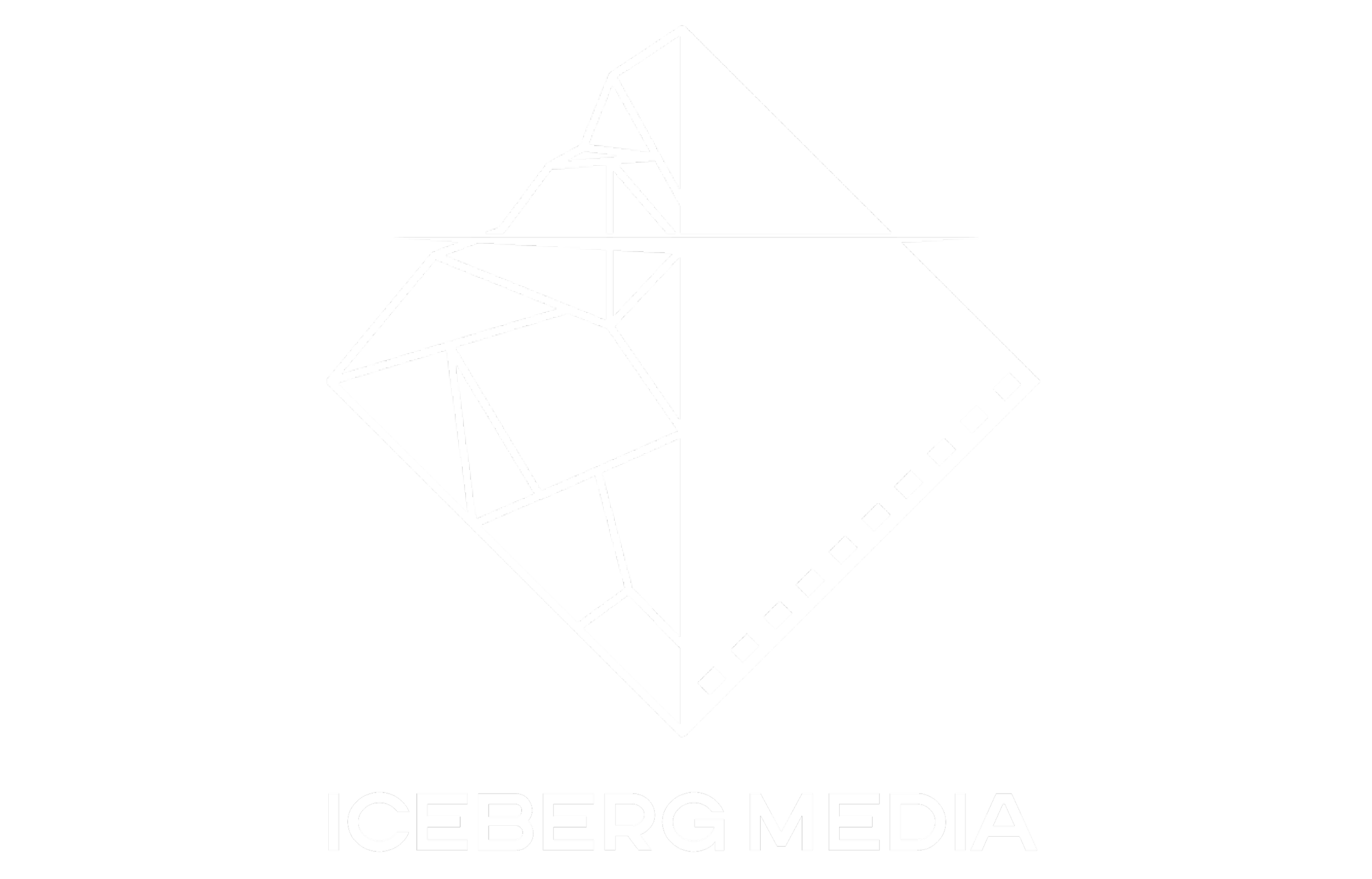 Iceberg Media White Logo Clipart