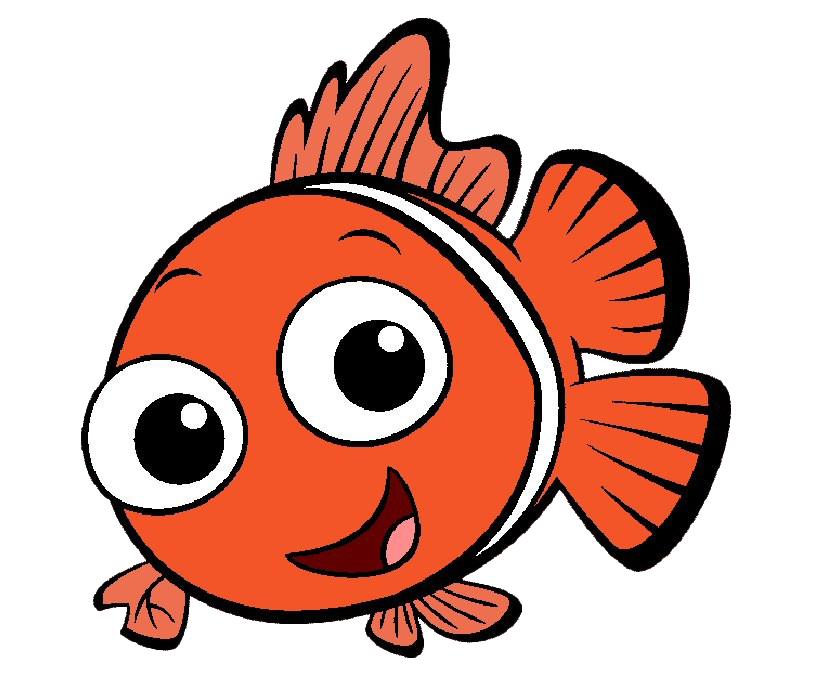 Cute Cartoon Clownfish Nemo Style Clipart