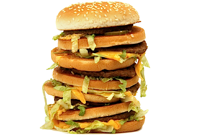 Giant Tall Burger Fast Food Clipart