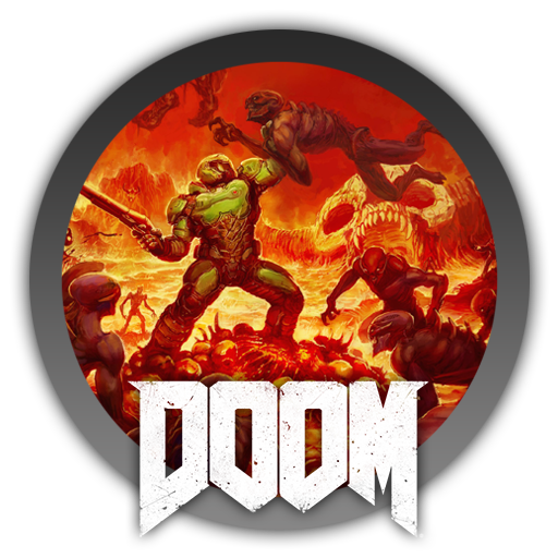 Doom Game Cover Art Icon Clipart