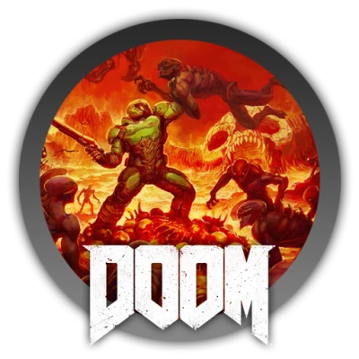 Doom Game Cover Art Icon Clipart