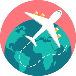 Airplane Travel Globe Clipart PNG Image