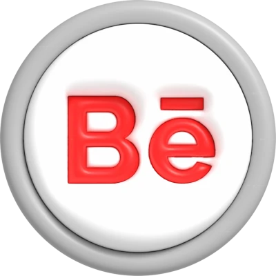 Behance 3D Icon Free PNG Image